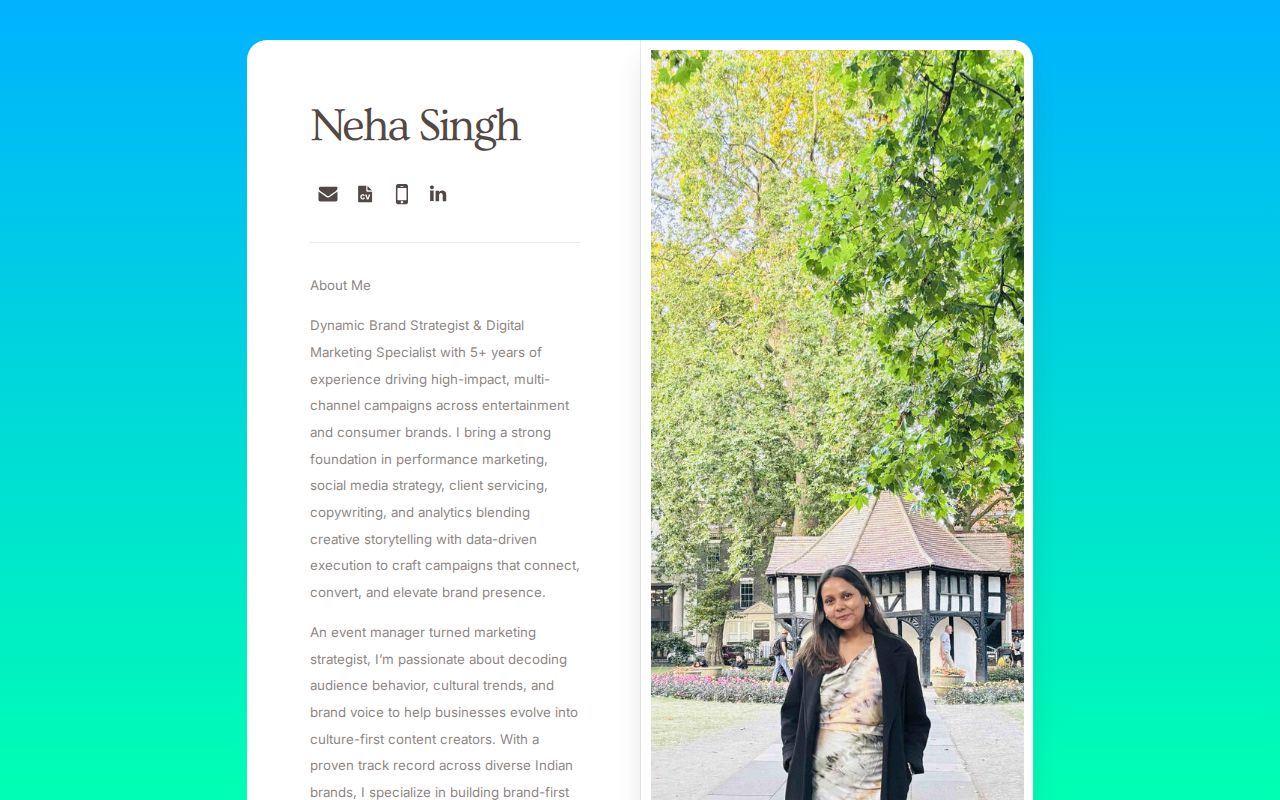 Carrd profile picture for @nehasingh